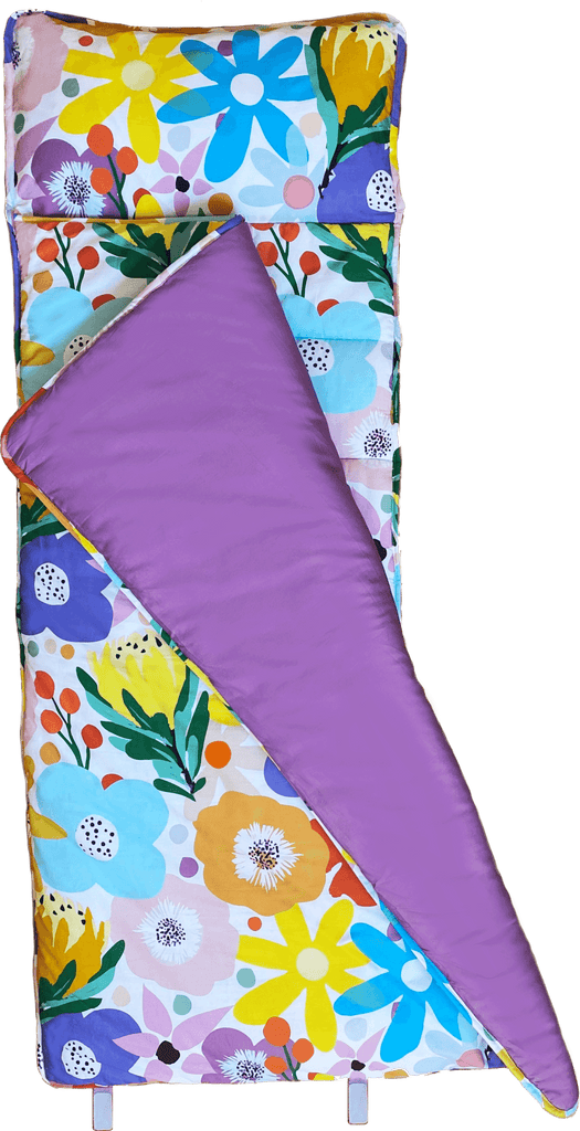 Kids Cotton Nap Mat/Sleeping Bag In Full Bloom + Wills